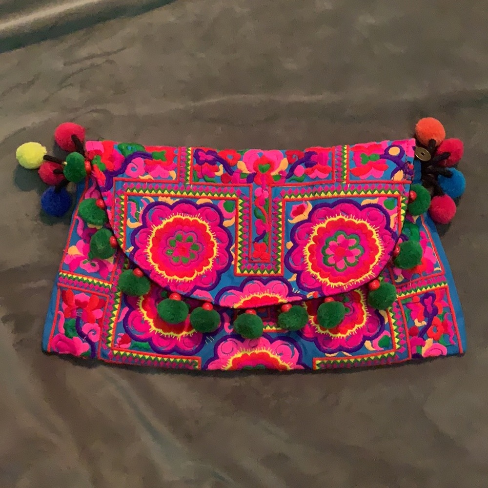 Embroidered Clutch